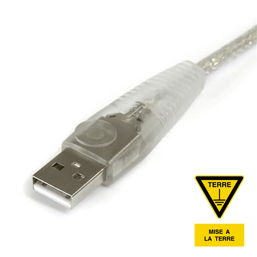 Prise secteur USB multiple + Câble USB-A de mise à la terre !